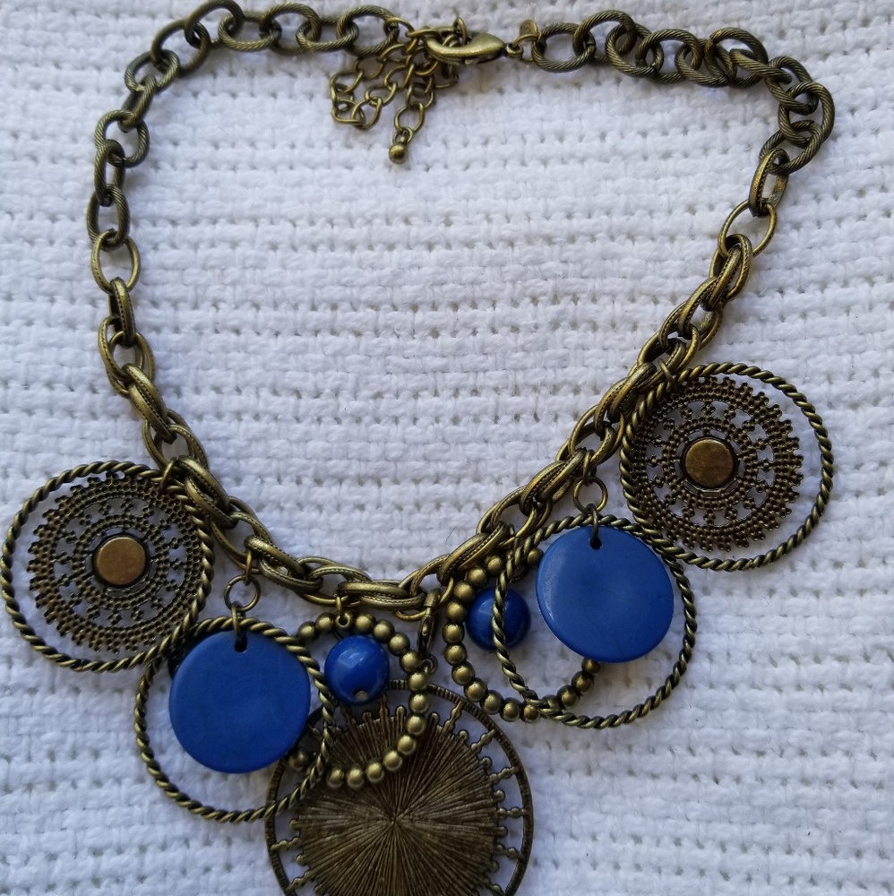 Brass Statement Necklace Set - Picture 4 of 4